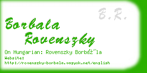 borbala rovenszky business card